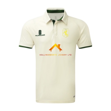 Ergo Cricket Shirt - Short Sleeve : Green Trim